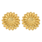 Gold Sunflower Earrings
