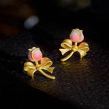 Gold Tulip Earring