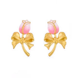 Gold Tulip Earrings