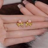 Gold Tulip Earrings Size