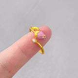 Gold Tulip Ring Close Up View