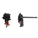 Gothic Rose Earrings Side View