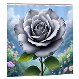 Gray Rose Shower Curtain