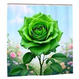 Green Flower Shower Curtain