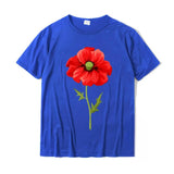 Poppy Flower Blue T-Shirt