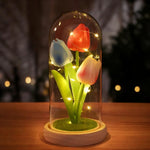 Glass Tulip Table Lamp