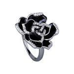 Black Flower Ring