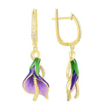 Calla Lily Earrings (Enamel, Dangle)