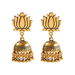 Lotus Jhumka Earrings