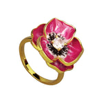 Floral Enamel Ring