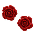 Red Rose Earrings