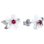 Earrings White Flower