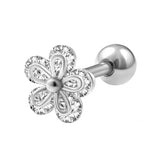 Flower Screw Back Earrings