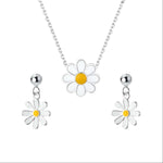 Daisy Necklace and Earrings