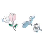 Flower Shaped Stud Earrings (Enamel)