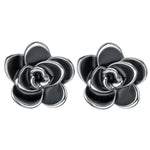 Sterling Silver Rose Stud Earrings