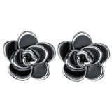 Sterling Silver Rose Stud Earrings