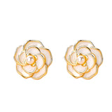 Pearl Flower Stud Earrings (Silver, Stud)