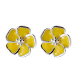 Yellow Flower Stud Earrings