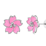 Pink Cherry Blossom Earrings