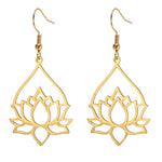 Gold Lotus Earrings