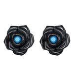 Black Rose Stud Earrings