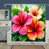 Hawaiian Flower Shower Curtain Home Decor
