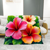 Hawaiian Print Throw Blanket Home Decor