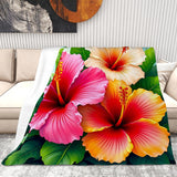 Hawaiian Print Throw Blanket Living Room