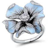 Ring Blue Flower