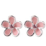 Pink Flower Earrings