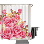 Pink Floral Shower Curtain