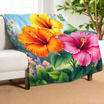 Hibiscus Blanket Home Decor
