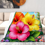 Hibiscus Blanket Living Room