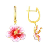 Hibiscus Earrings Side View