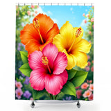 Hibiscus Flower Shower Curtain