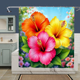 Hibiscus Flower Shower Curtain Home Decor