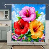 Hibiscus Shower Curtain Home Decor