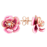Hibiscus Stud Earrings Side View