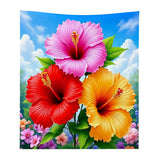 Hibiscus Throw Blanket