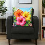 Hibiscus Throw Pillow Home Decor