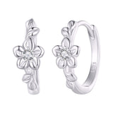 Hoop Earrings with Flower