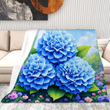 Hydrangea Blanket Living Room
