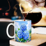 Hydrangea Coffee Mug Lifestyle View