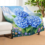 Hydrangea Flower Blanket Home Decor