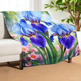 Iris Blanket Home Decor