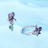 Iris Earrings Side View
