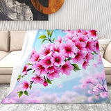 Japanese Flower Blanket Living Room