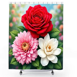 Large Flower Shower Curtain