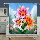 Large Flower Shower Curtain Home Decor